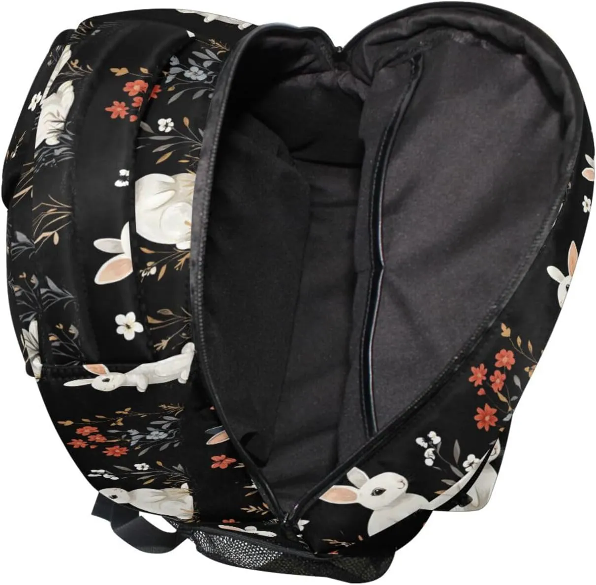 Cool Backpacks for Teacher Nurse Fashion Sports Backpack with Chest Strap Gift Men & Women Cartoon Cute Bunny Black