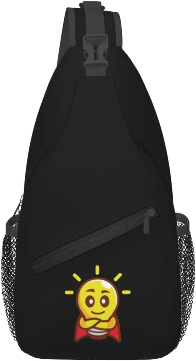 Cool Light Bulbs Crossbody Bags For Women Men Chest Backpack Gym Shoulder Bag Travel Outdoor Sports Casual Crossbody Bags