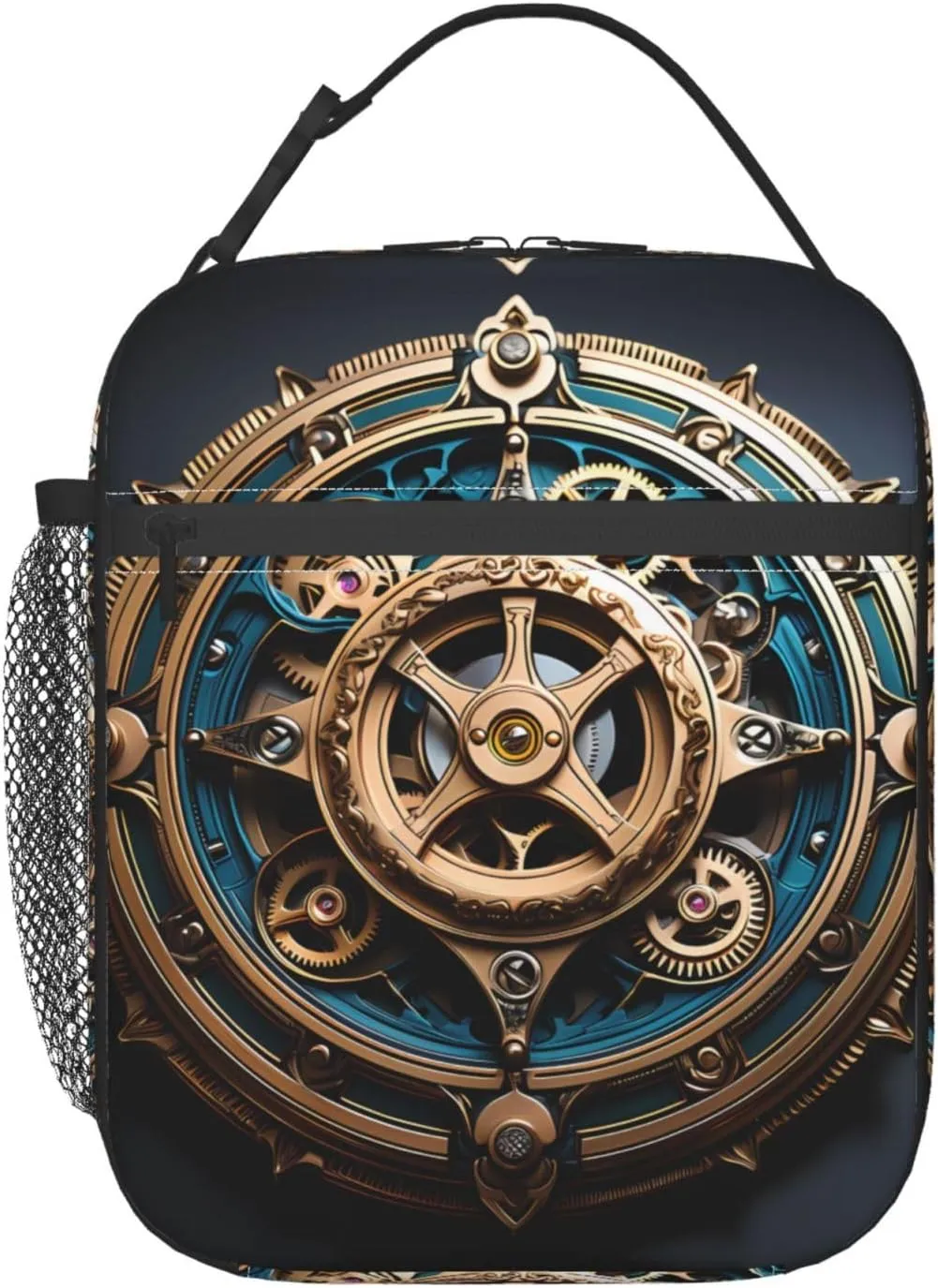 Cool Steampunk Gears Lunch Tote Bag,Food Handbags Case For Women Lunch Box Insulated Lunch Container