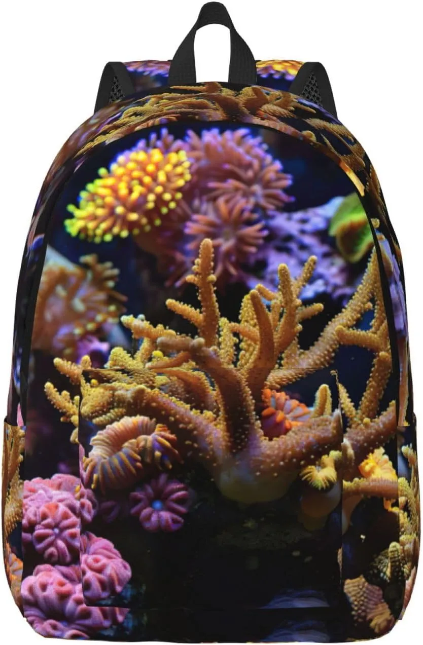 Coral Reef print Backpack Travel Backpacks for Women Men College Backpack Computer Bag for Travel