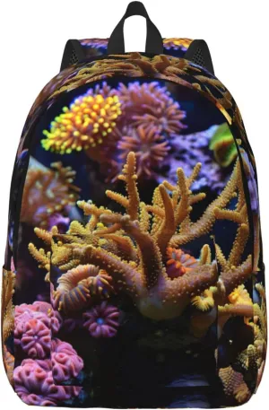 Coral Reef print Backpack Travel Backpacks for Women Men College Backpack Computer Bag for Travel