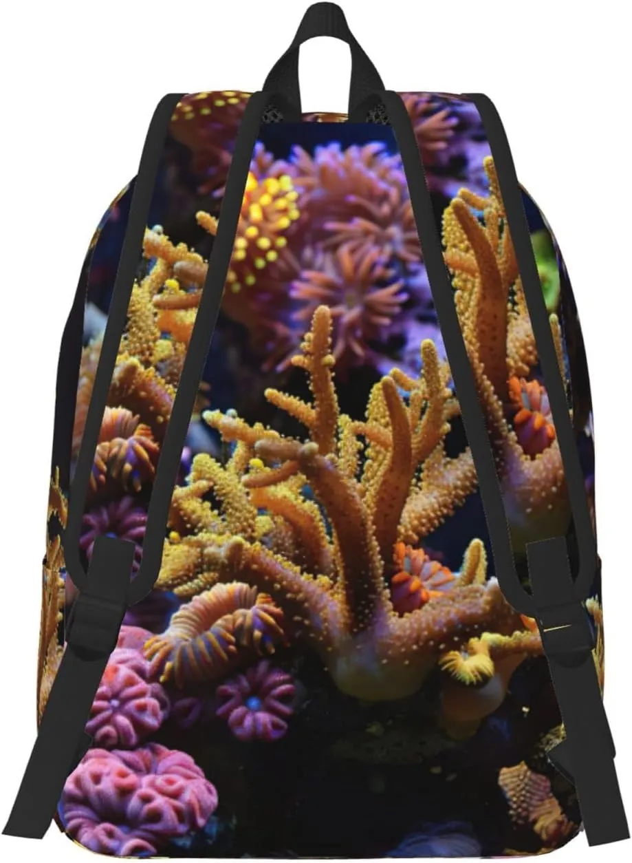 Coral Reef print Backpack Travel Backpacks for Women Men College Backpack Computer Bag for Travel