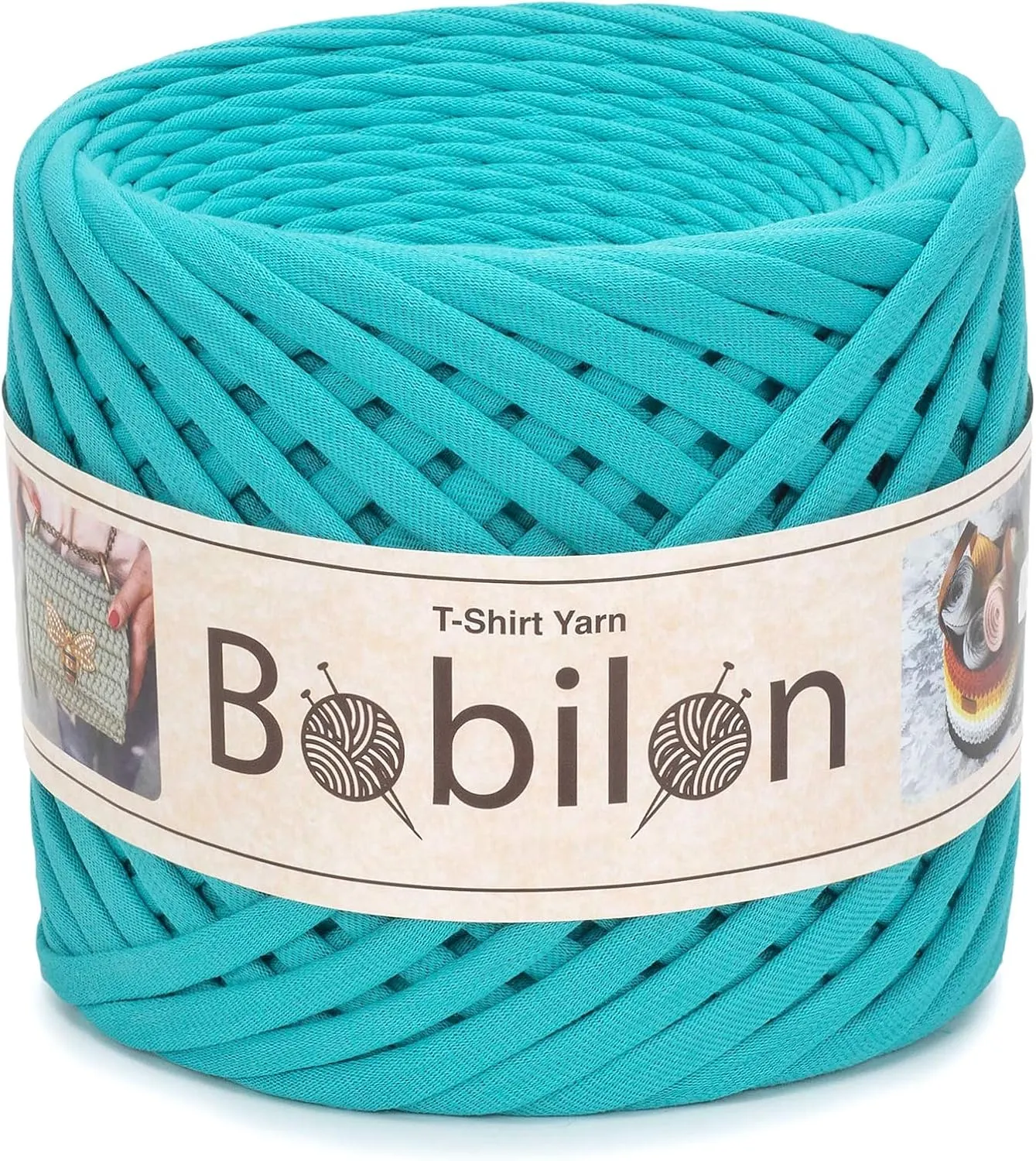 Cotton T-Shirt Yarn – Tiffany – 5–7 mm Jersey Yarn for Crochet & Knitting – 100 m / 110 yds – Ideal for Bags, Baskets, DIY Projects