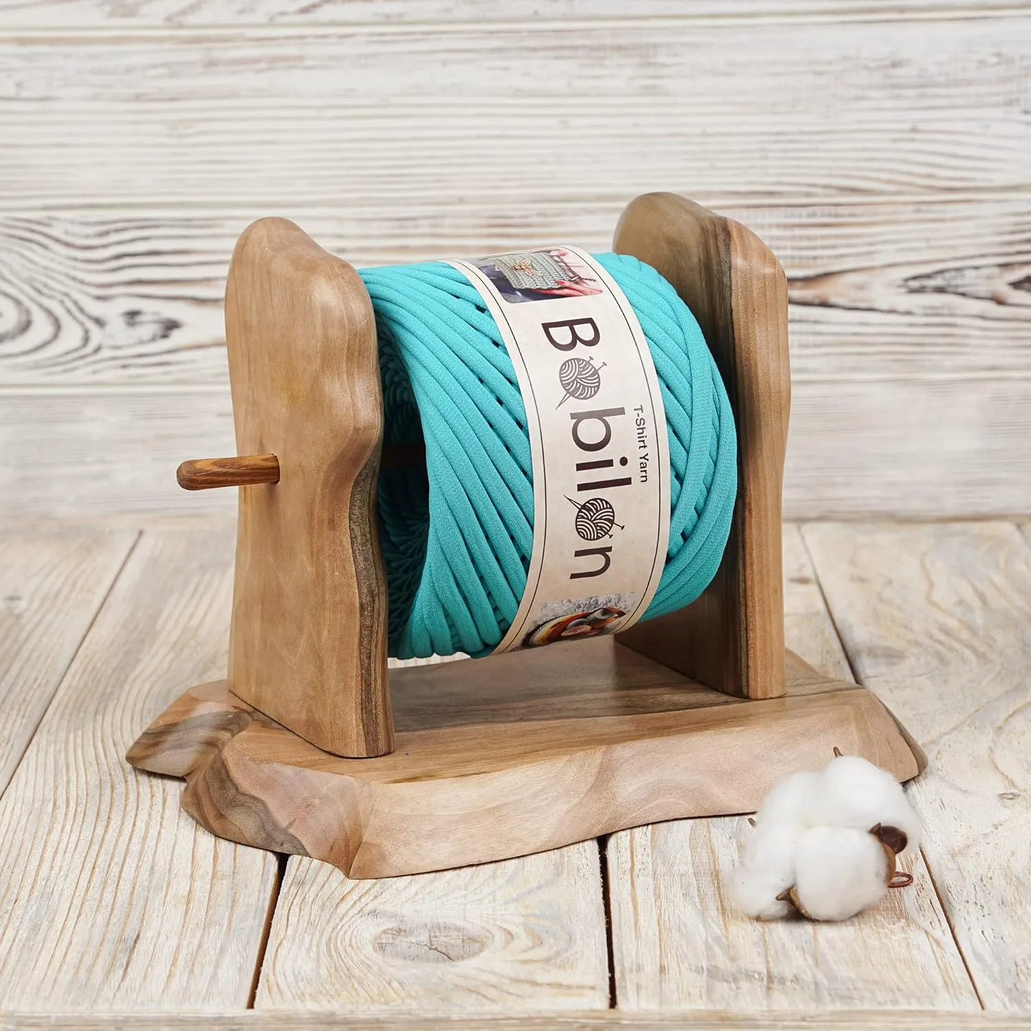 Cotton T-Shirt Yarn – Tiffany – 5–7 mm Jersey Yarn for Crochet & Knitting – 100 m / 110 yds – Ideal for Bags, Baskets, DIY Projects