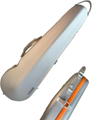 COYOUCO Violin Case, High Hardness Ultra-Light Violin Case - Aerospace Composite Material, 1.6Kg, Fits 3/4 and 4/4 Sizes, Silver,A