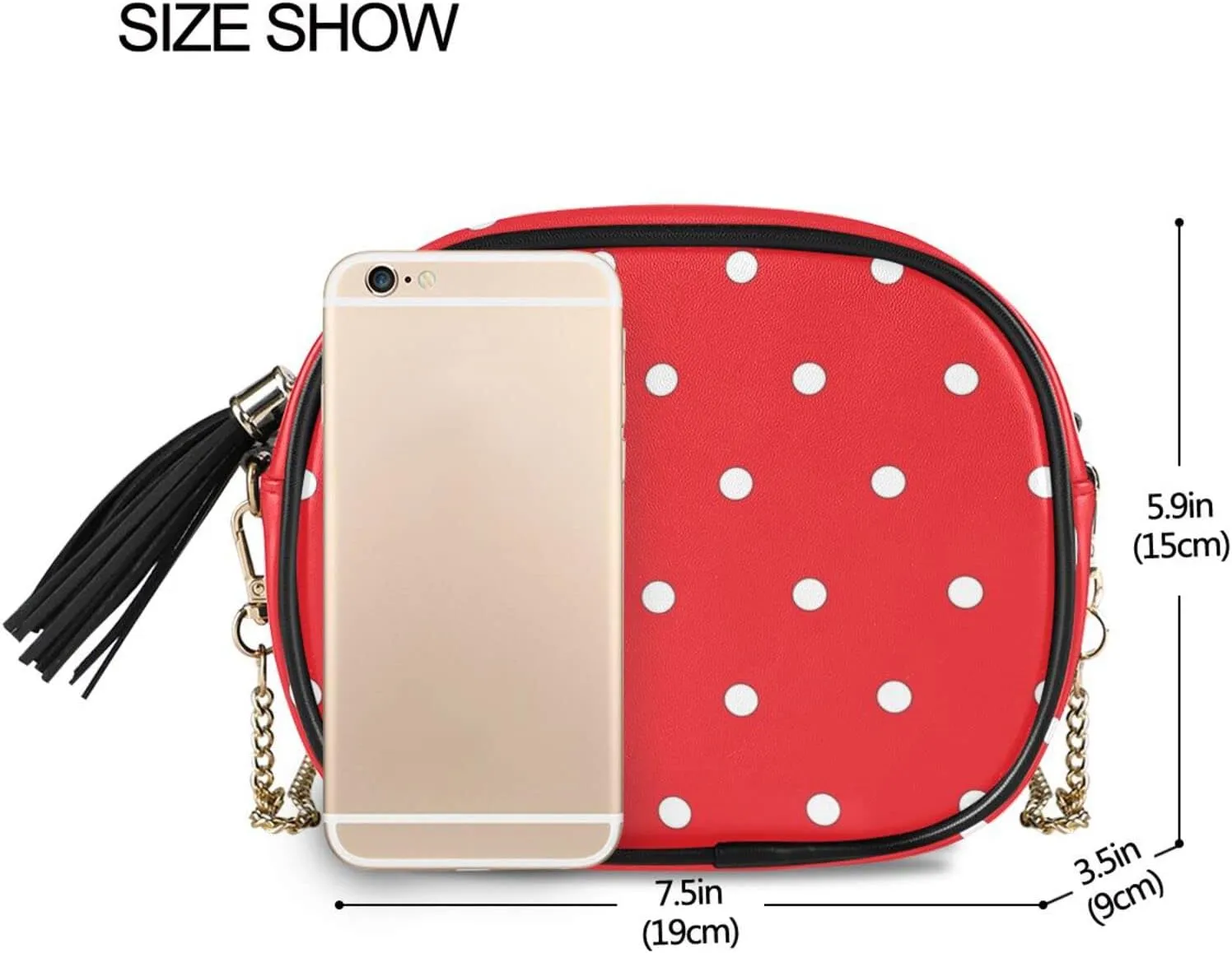 Crossbody Bag for Women Shoulder Bag with Chain Strap and Tassel