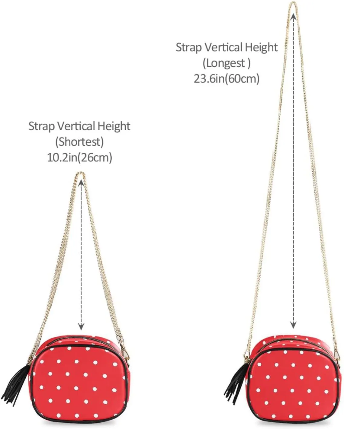 Crossbody Bag for Women Shoulder Bag with Chain Strap and Tassel