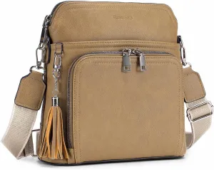 Crossbody Purse for Women,Lightweight Medium Crossbody Bag Soft Leather Women's Shoulder Handbags with Tassel