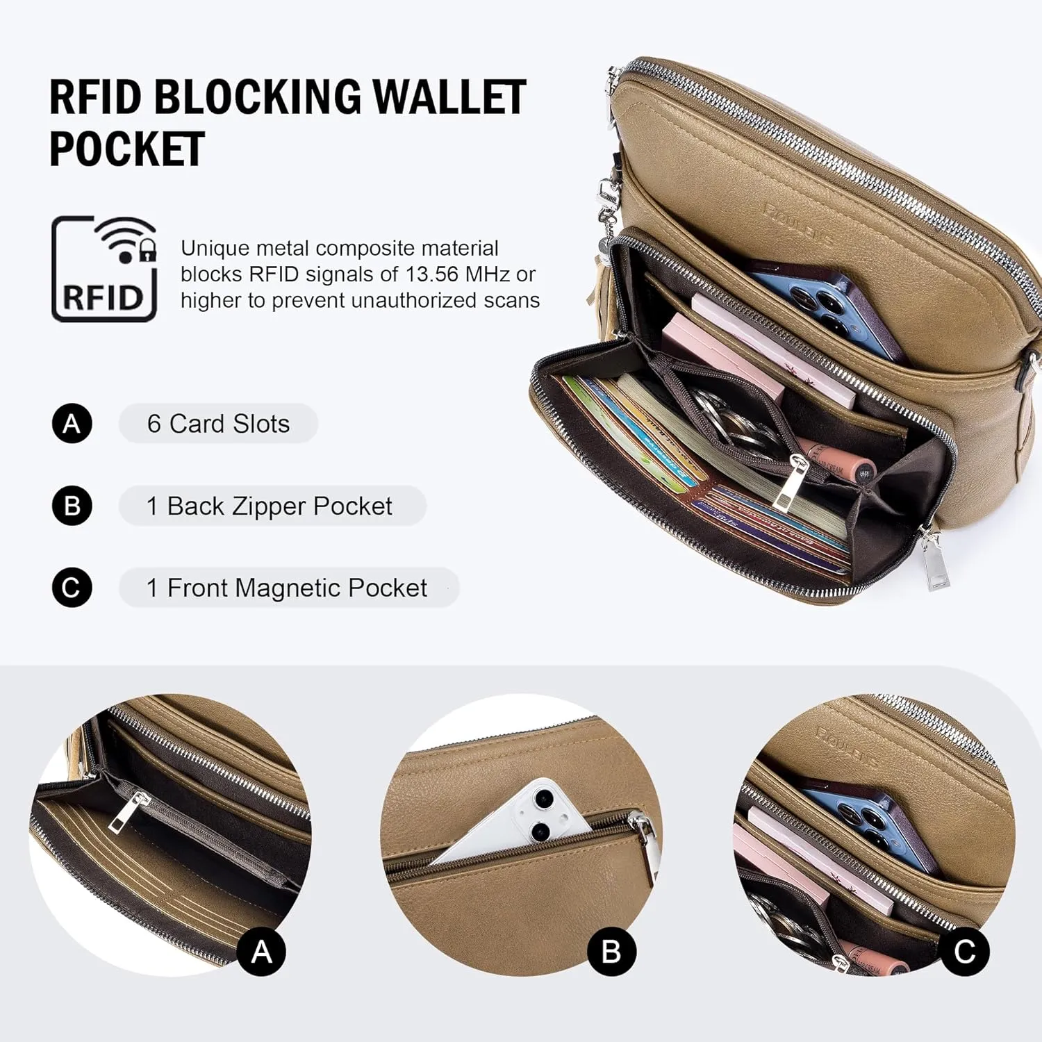 Crossbody Purse for Women,Lightweight Medium Crossbody Bag Soft Leather Women's Shoulder Handbags with Tassel
