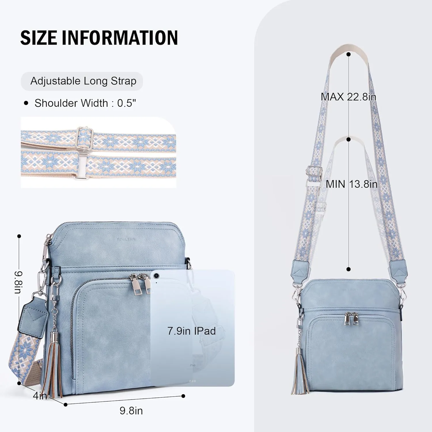 Crossbody Purse for Women,Lightweight Medium Crossbody Bag Soft Leather Women's Shoulder Handbags with Tassel