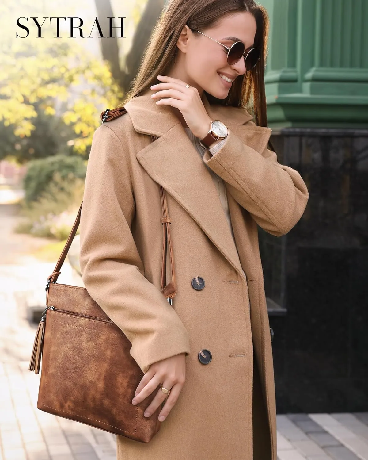 Crossbody Purses for Women, Premium Vagan Leather Crossbody Bag, Adjustable Strap Lightweight Shoulder Bag with Tassel
