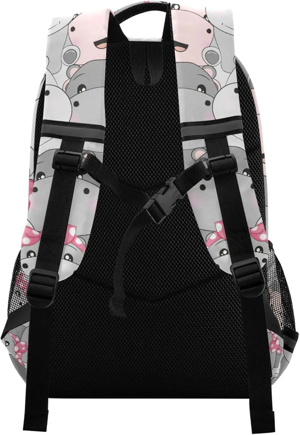 Custom Backpack for Men Women Cute Hippo Personalized Name Kids Backpack for Girls Boys Customized Travel Laptop Bag Casual Backpacks