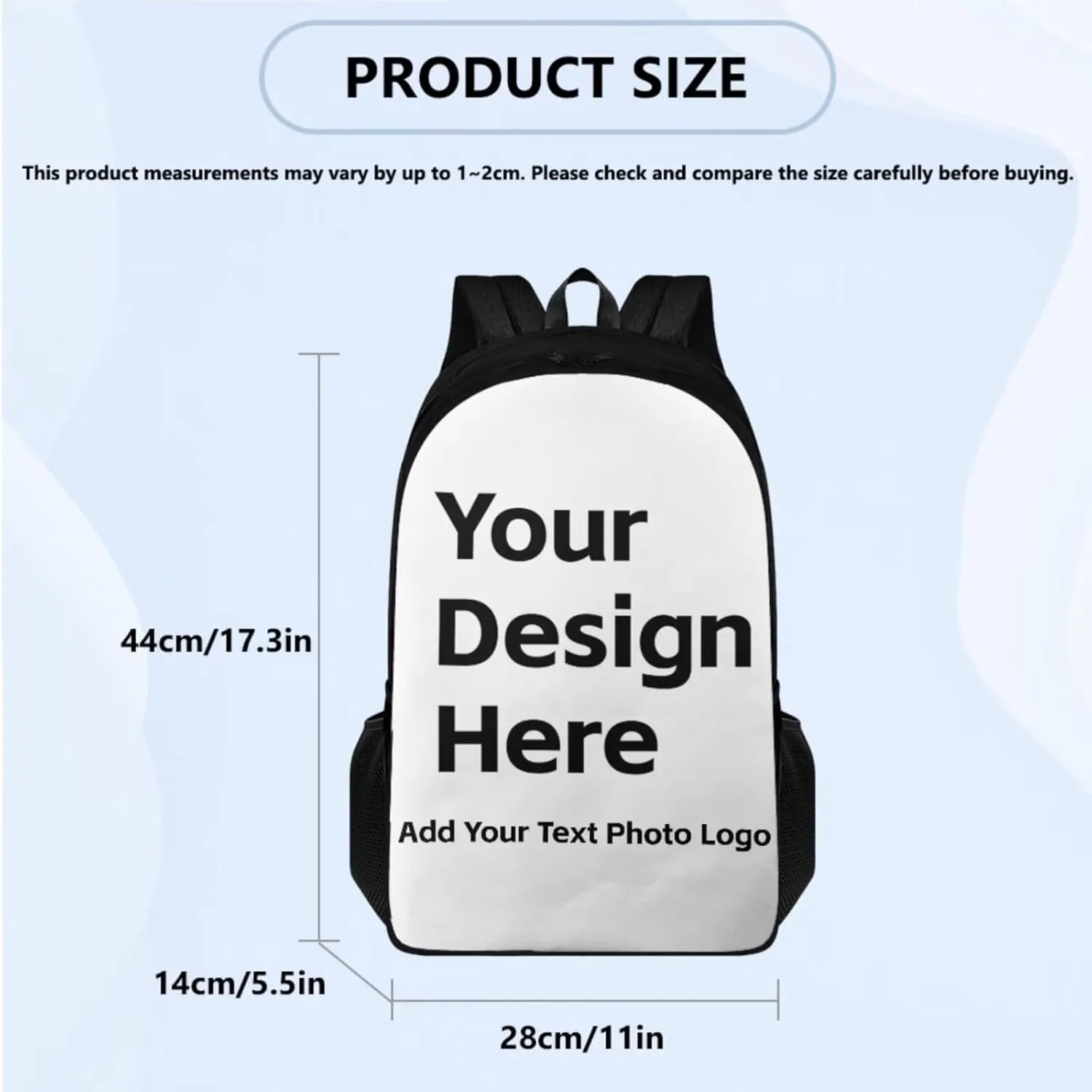 Custom Backpack Personalized 3 in 1 Schoolbag Set with Insulated Lunch Box Pencil Case Backpack Lightweight Schoolbag for School Teen Girls Boys Kids Bookbag for Preschool Elementary School