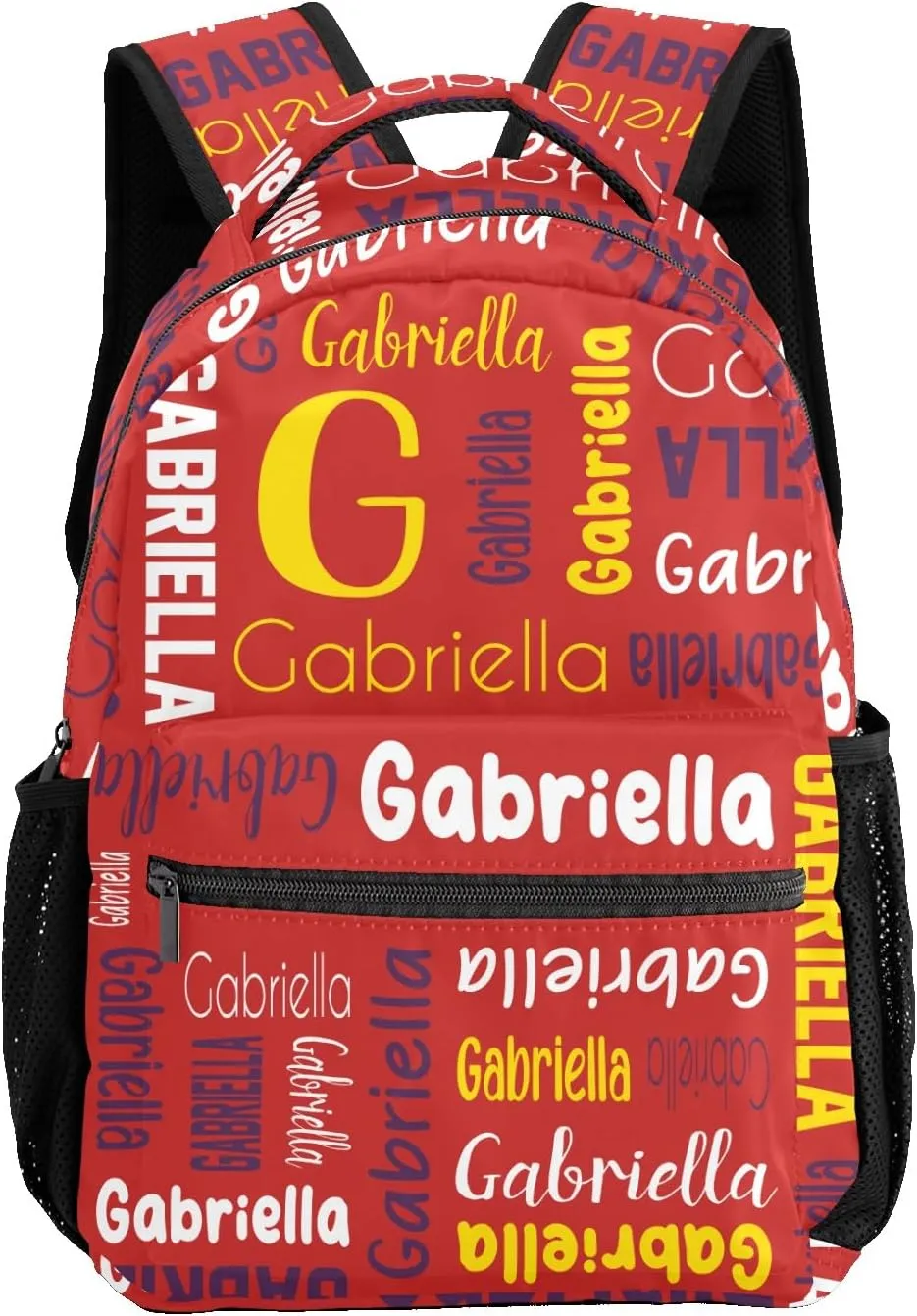 Custom Backpack Personalized Bookbag with Name for Elementary Girls Boys, Waterproof Customize School Book Bag, Unique Back Pack Customized Gift for Kids Back to School, 1 Pack