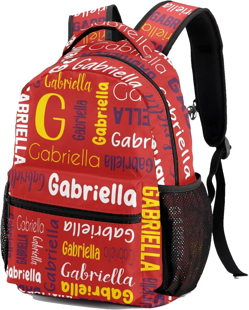 Custom Backpack Personalized Bookbag with Name for Elementary Girls Boys, Waterproof Customize School Book Bag, Unique Back Pack Customized Gift for Kids Back to School, 1 Pack