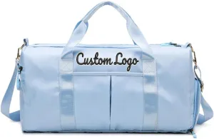 Custom Duffel Bags Name/Logo Embroidered Personalized Weekender Overnight Bag with Shoe Compartment Waterproof Gym Bag for Travel Women Men