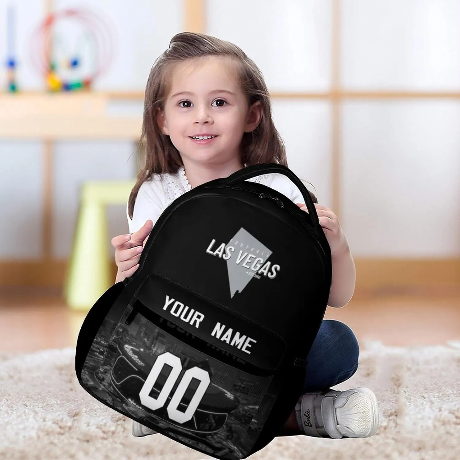 Custom Football Backpacks City Team Court Schoolbags Travel Camp Children Bag Fans Gifts Personalized Name Number