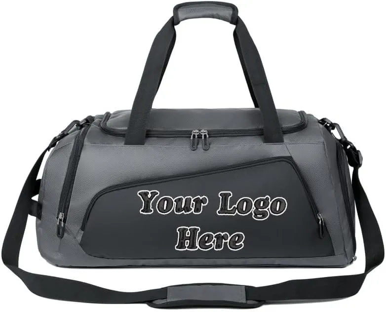 Custom Gym Bags for Men Women,Lightweight Weekender Duffel Bag With Shoe Compartment, Water Resistant Workout Duffle Sports Bag for Travel Yoga