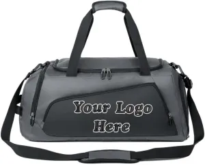 Custom Gym Bags for Men Women,Lightweight Weekender Duffel Bag With Shoe Compartment, Water Resistant Workout Duffle Sports Bag for Travel Yoga
