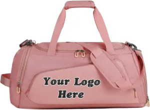 Custom Gym Bags for Men Women,Lightweight Weekender Duffel Bag With Shoe Compartment, Water Resistant Workout Duffle Sports Bag for Travel Yoga