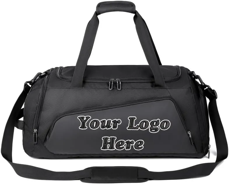 Custom Gym Bags for Men Women,Lightweight Weekender Duffel Bag With Shoe Compartment, Water Resistant Workout Duffle Sports Bag for Travel Yoga