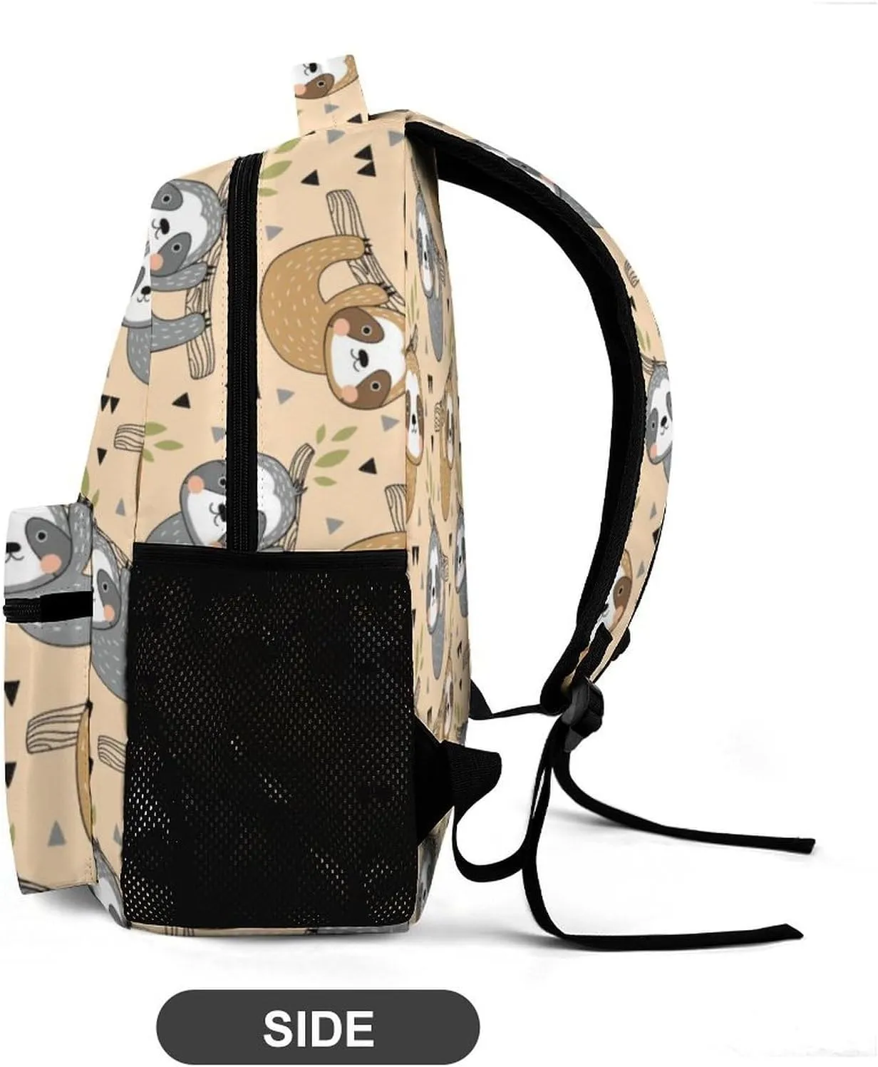 Custom Sloth Backpack for Kids Girls Boys School, 16 Inches Cute Sloths Theme Bookbag, Adjustable, Lightweight, Large Capacity, Colorful Daily Casual Backpacks