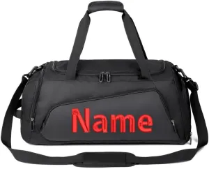 Custom Sport Duffel Bags for Men, Women,Embroidered Your Name & Logo- Personalized Weekender Bag for Gym, Overnight, Travel