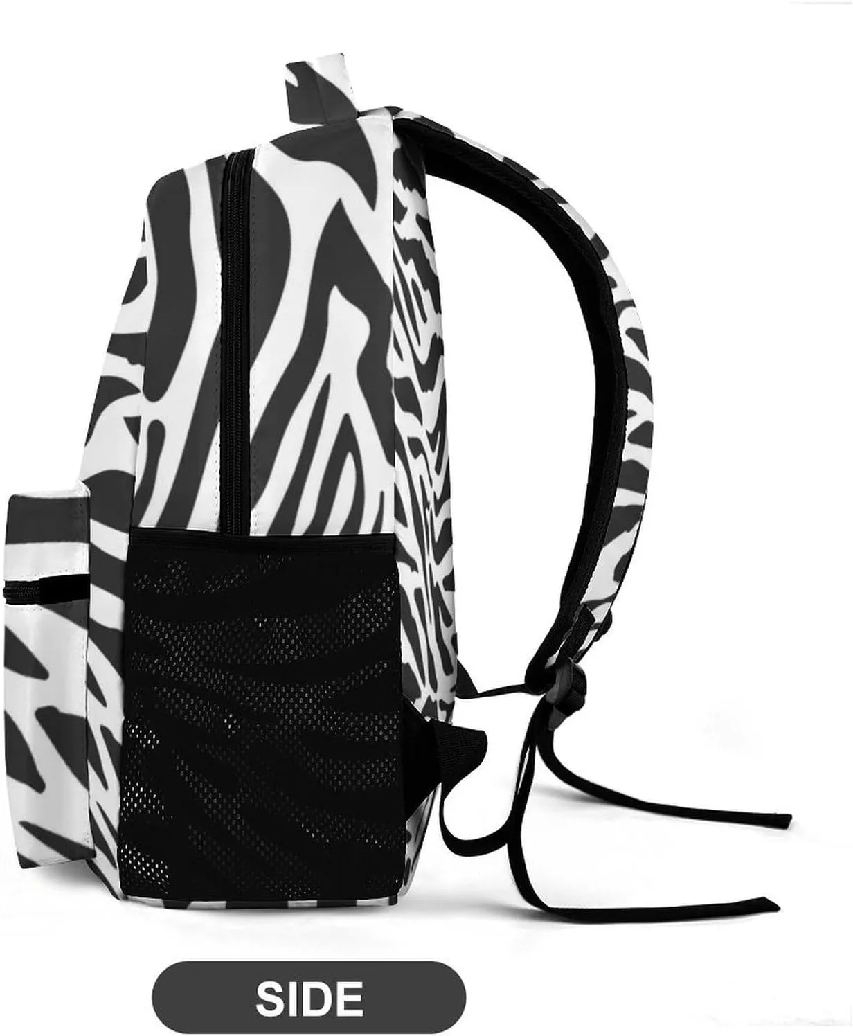 Custom Zebra Backpack for Kids Girls Boys School, 16 Inches Cute Zebras Theme Bookbag, Adjustable, Lightweight, Large Capacity, Colorful Daily Casual Backpacks