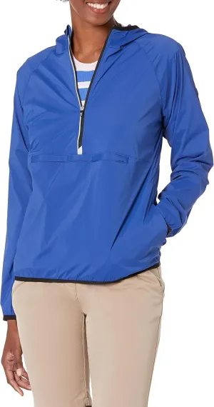 Cutter & Buck Women's Breaker Half Zip Long Sleeve Hooded Popover Jacket