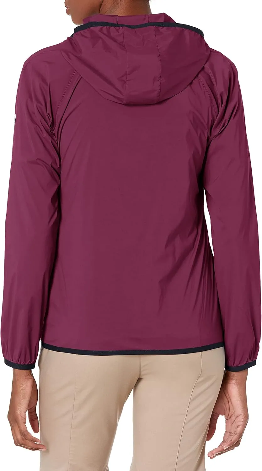 Cutter & Buck Women's Breaker Half Zip Long Sleeve Hooded Popover Jacket