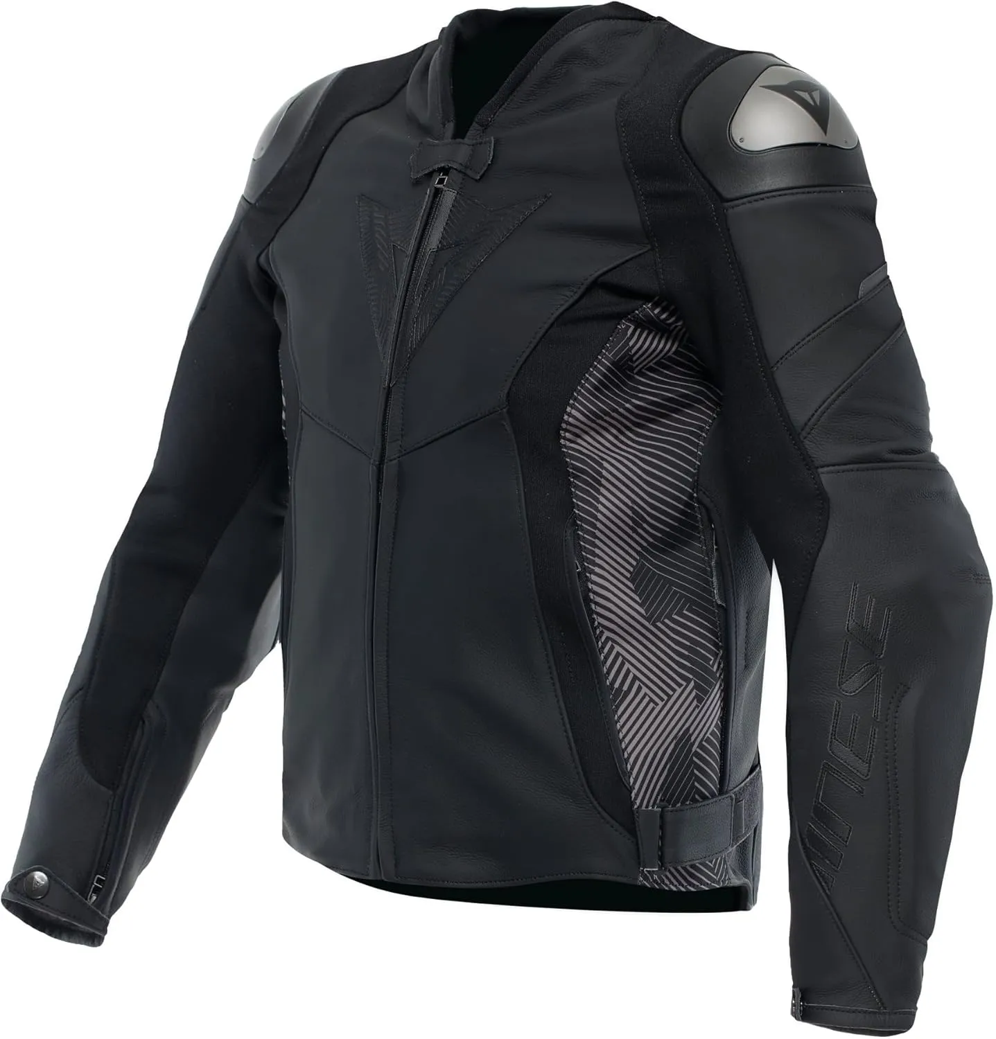 Dainese Avro 5 Mens Leather Motorcycle Jacket Black/Anthracite 46 EUR