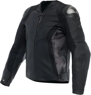 Dainese Avro 5 Mens Leather Motorcycle Jacket Black/Anthracite 46 EUR