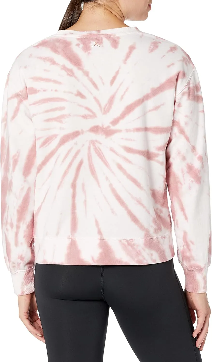 Danskin Women's Spiral Print Tie-dye Pullover Sweatshirt