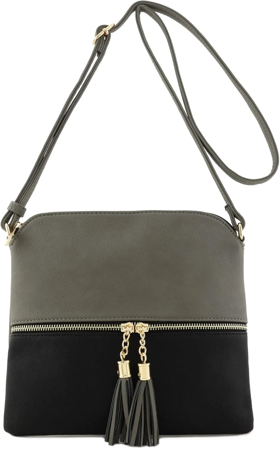 DELUXITY Lightweight Medium Crossbody Bag with Tassel