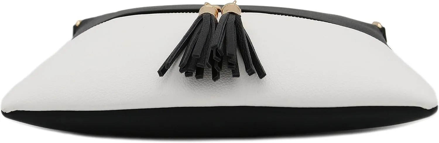 DELUXITY Lightweight Medium Crossbody Bag with Tassel