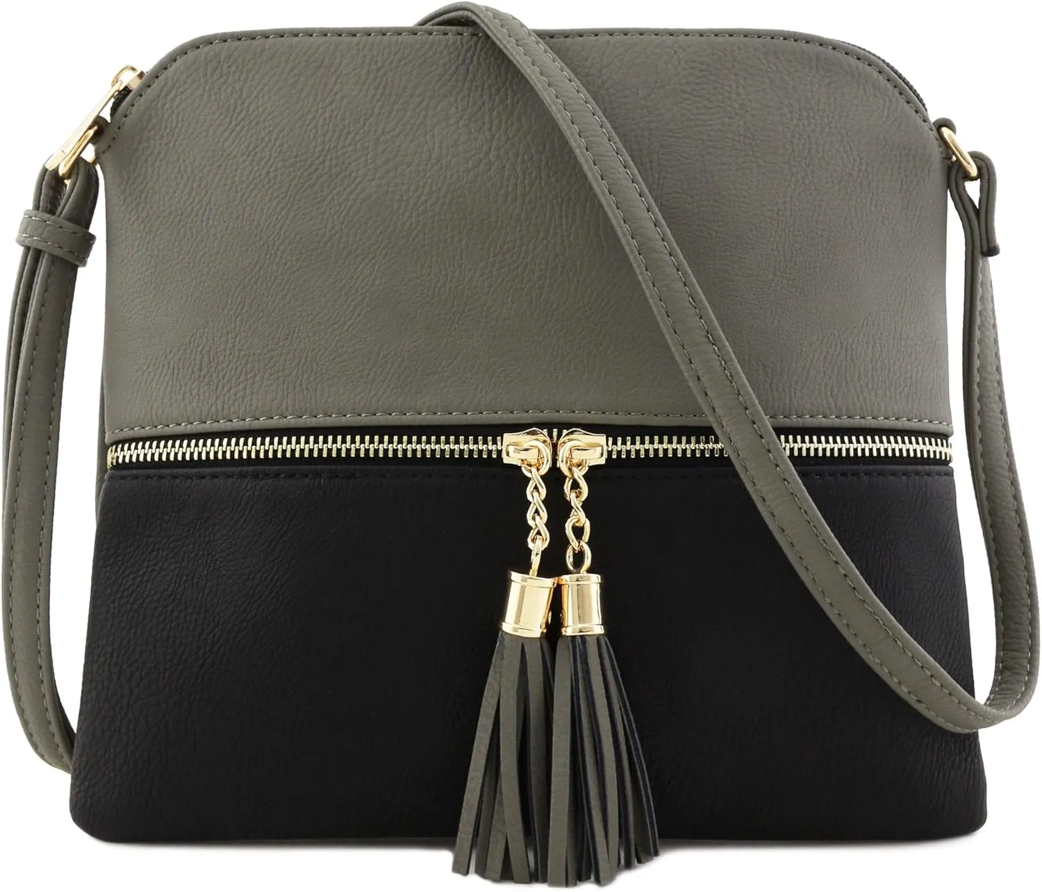 DELUXITY Lightweight Medium Crossbody Bag with Tassel