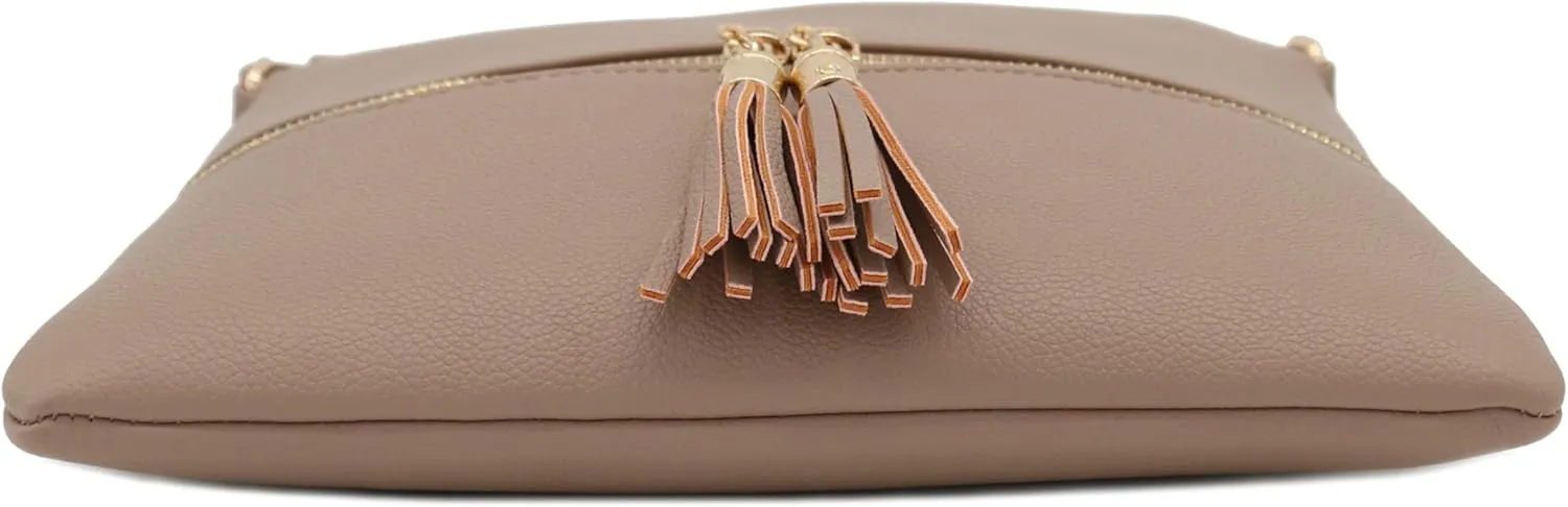DELUXITY Lightweight Medium Crossbody Bag with Tassel