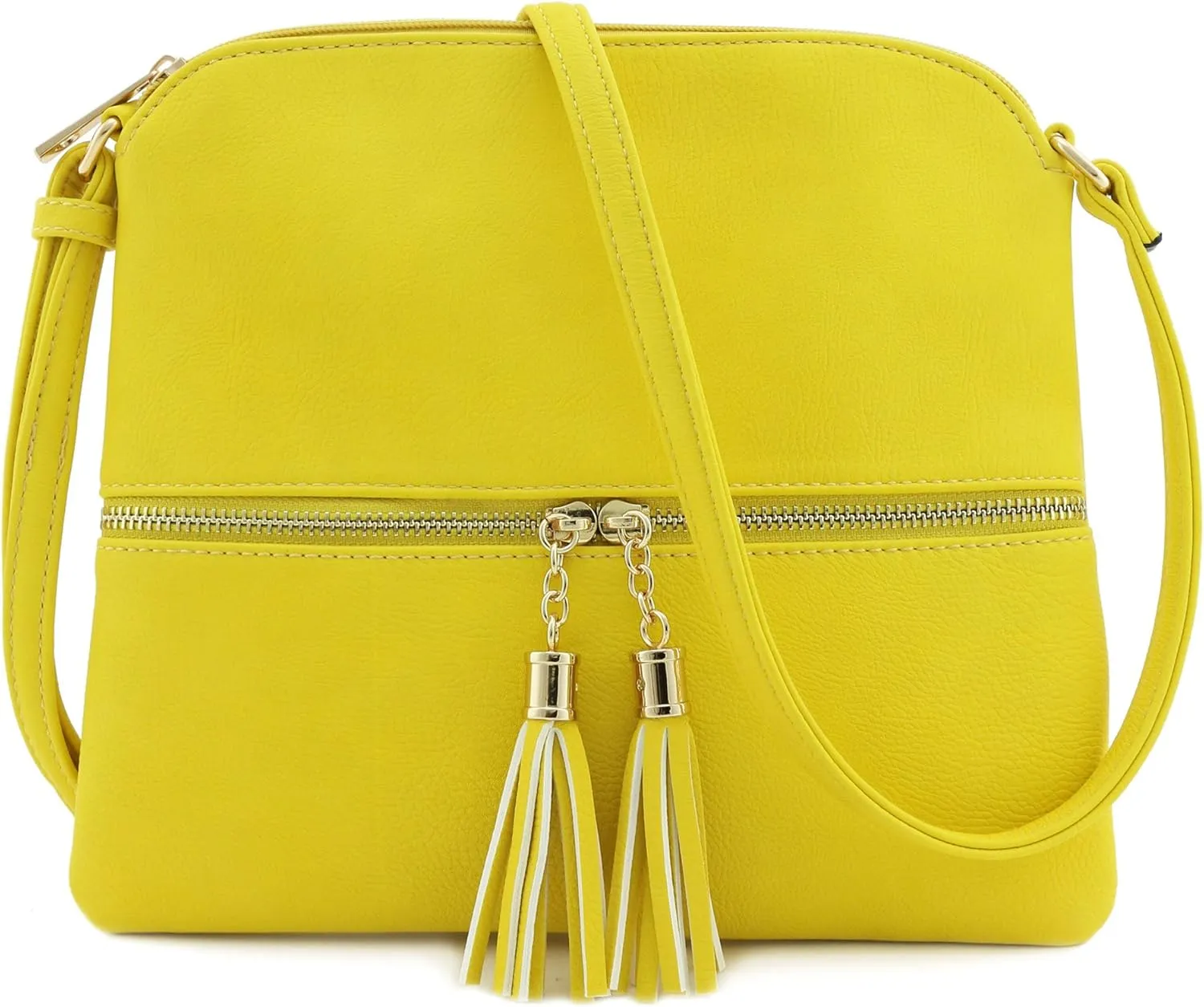 DELUXITY Lightweight Medium Crossbody Bag with Tassel