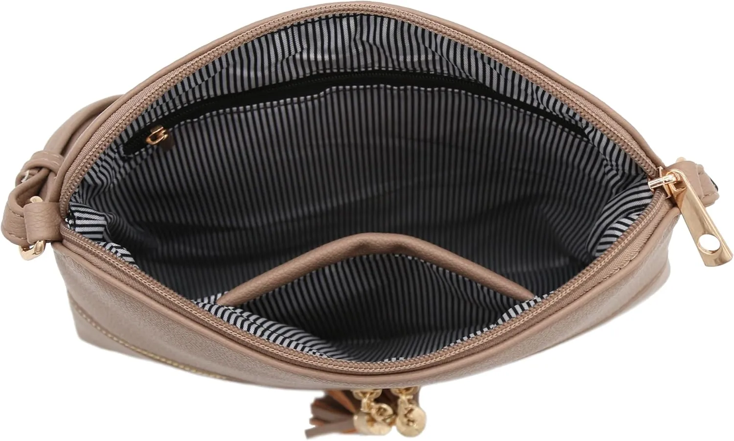 DELUXITY Lightweight Medium Crossbody Bag with Tassel