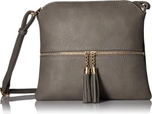 DELUXITY Lightweight Medium Crossbody Bag with Tassel