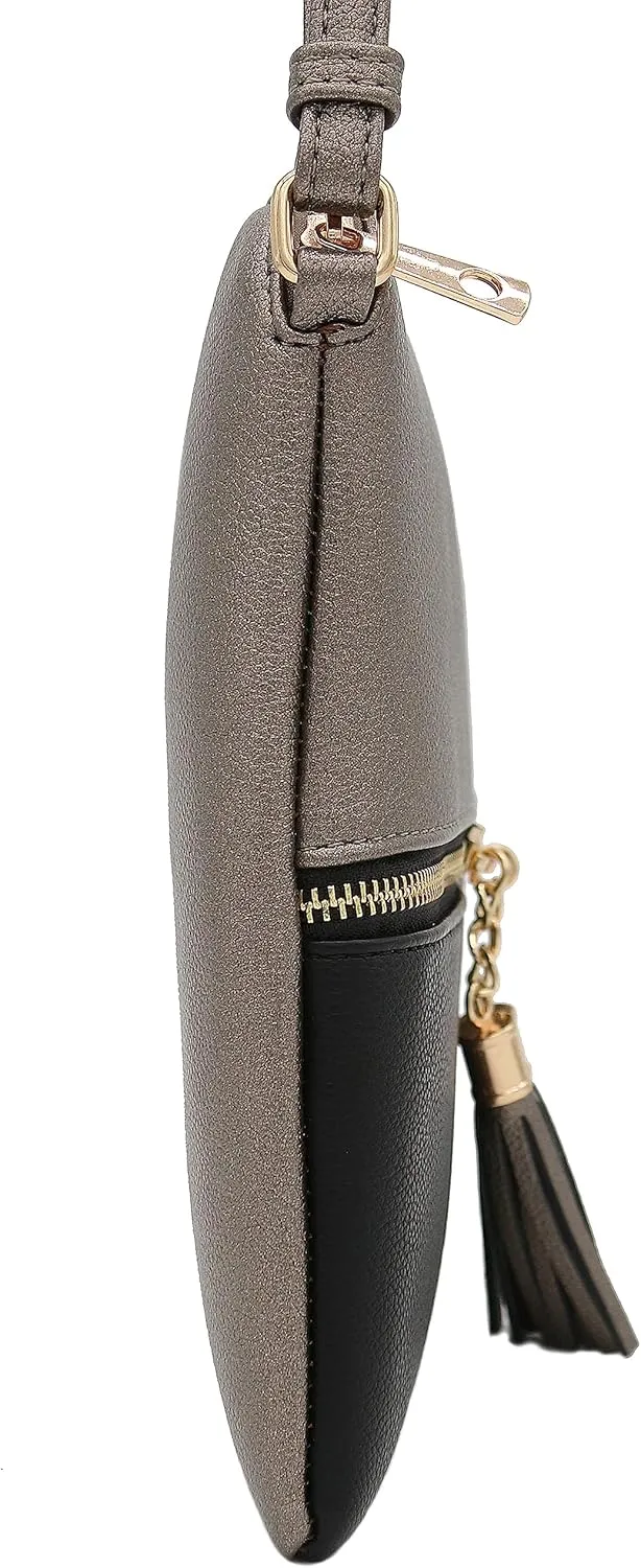 DELUXITY Lightweight Medium Crossbody Bag with Tassel