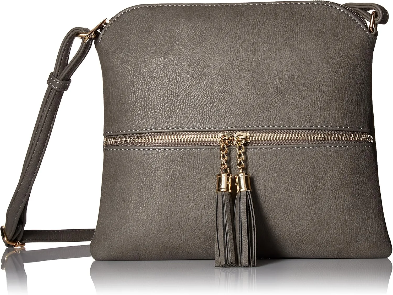 DELUXITY Lightweight Medium Crossbody Bag with Tassel