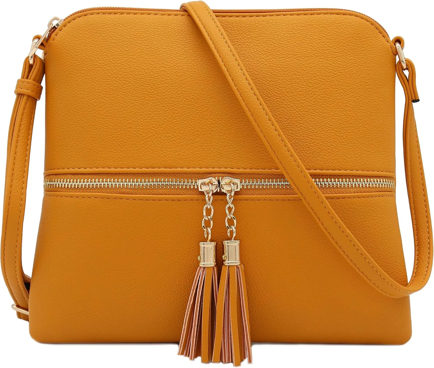 DELUXITY Lightweight Medium Crossbody Bag with Tassel