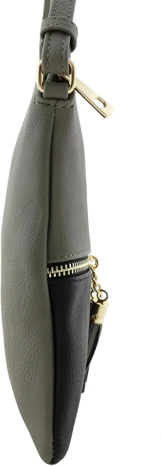 DELUXITY Lightweight Medium Crossbody Bag with Tassel