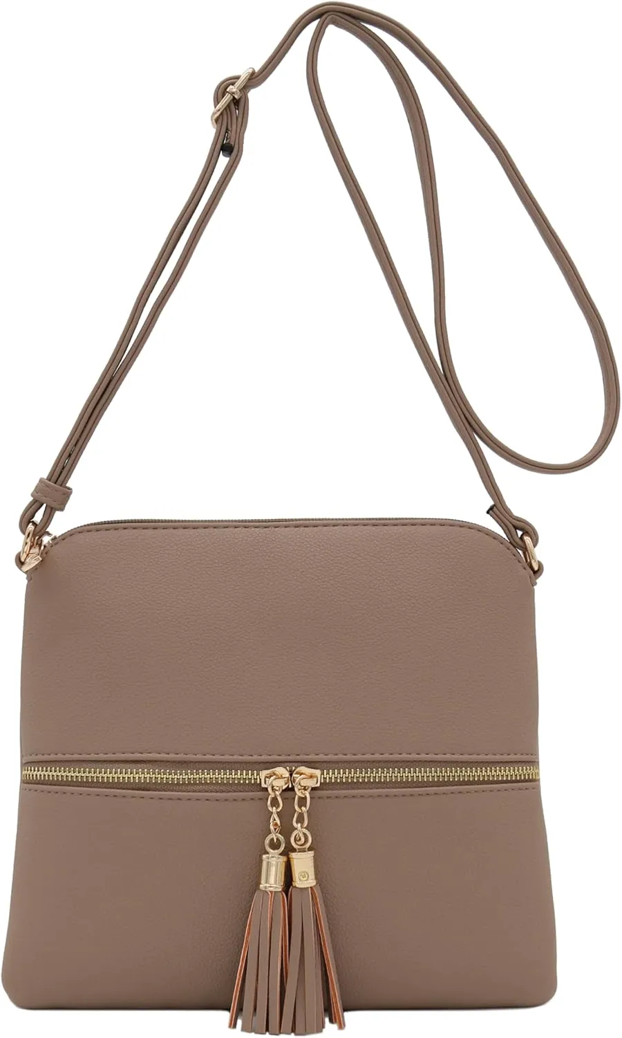 DELUXITY Lightweight Medium Crossbody Bag with Tassel