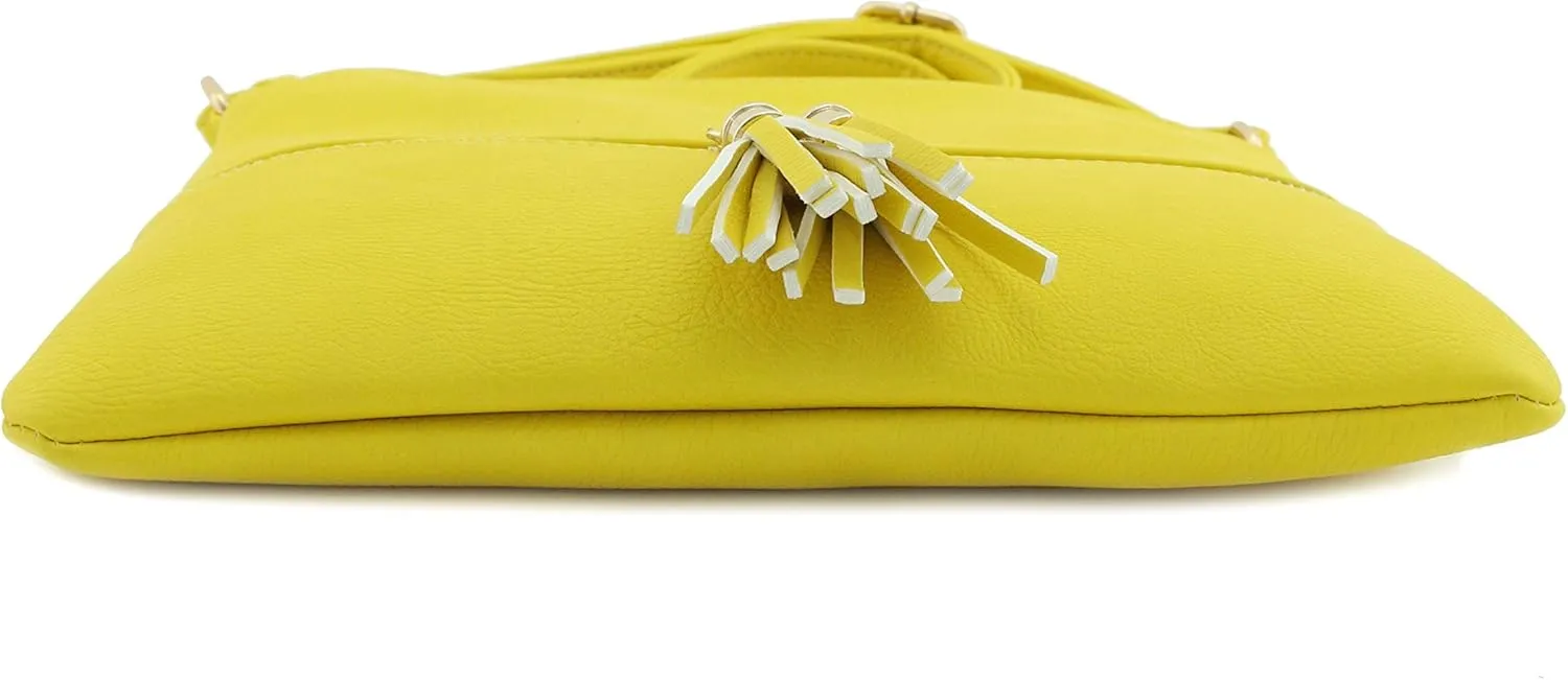 DELUXITY Lightweight Medium Crossbody Bag with Tassel