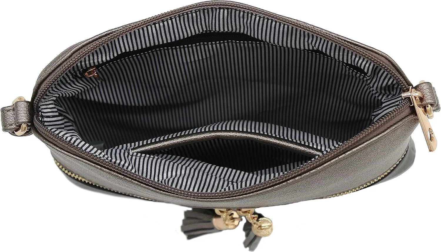 DELUXITY Lightweight Medium Crossbody Bag with Tassel