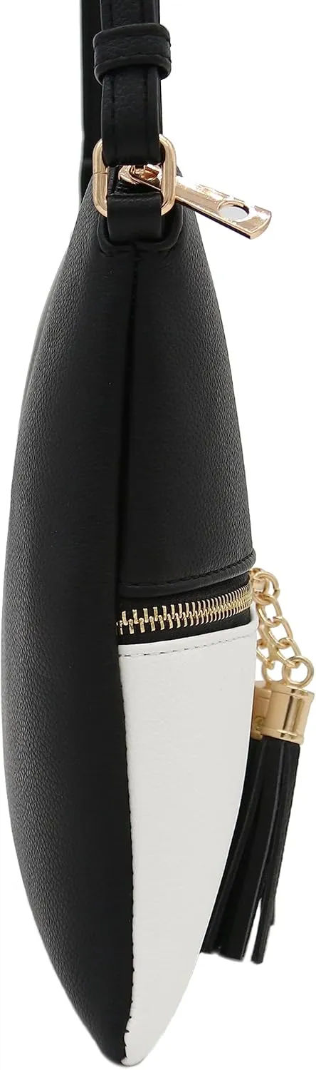 DELUXITY Lightweight Medium Crossbody Bag with Tassel