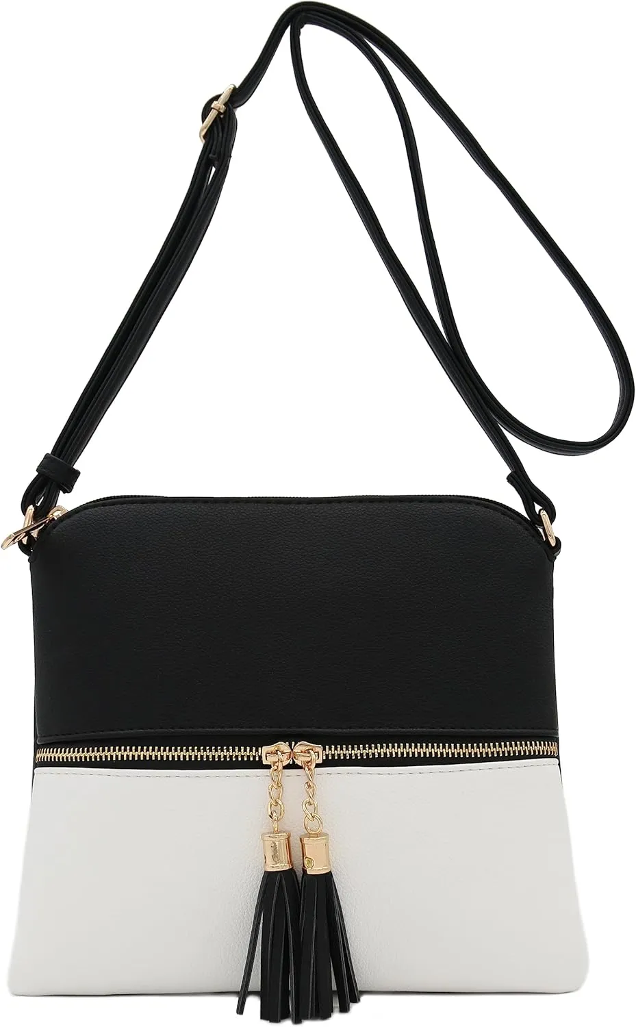 DELUXITY Lightweight Medium Crossbody Bag with Tassel