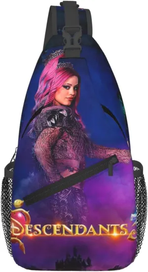 Desc-endants 3 Crossbody Bag Sling Shoulder Backpack, for Outdoor Travel,Sports,Camping,Hiking,Shoulder Bags